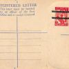 BAHRAIN Unused Cover REGISTERED 40np Stationery Envelope TWO BARS Overprint YA54