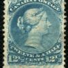 CANADA QV Stamp SG51 12½c Bright Blue (1868) BLUE CANCEL Used Cat £130++ RBLUE55