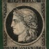 FRANCE Classic Stamp Scott.3a 20c Black (1849) CERES Mint MNG Cat $375- GOLD49