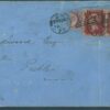 GB Cover FRAUDULENT USE Half HALFPENNY Bisect in 2½d Rate E Scotland 1873 20b