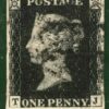 GB PENNY BLACK QV Stamp SG.2 1840 1d Plate 5 (TJ)* Used MX VFU Cat £375+ BLRED23