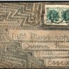 GB QV Jubilees Cover 1901 Hand-illustrated *TRIBAL ORNAMENT* Clapham Duplex 625d