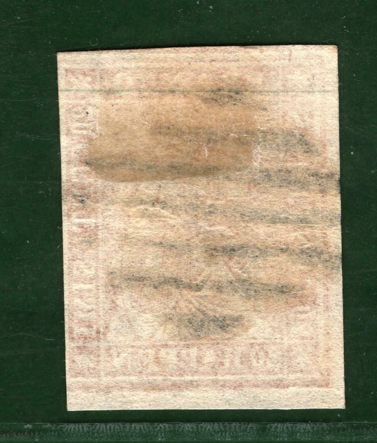 SWITZERLAND Helvetia Stamp SG.45 20r THIN PAPER (1856) Used Cat £275 ...