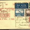 Belgium AVIATION 1933 SABENA Flight 2fr Card PPC Exhibition Air Mail Paris Z68