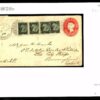 CANADA SUPERB MIXED QUEENS FRANKING 3c Stationery Cover Birmingham 1893 W28b - Image 4