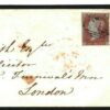 GB Cover Bucks Stony Stratford *749* BLUE NUMERAL Fine Strike London 1850 N108a
