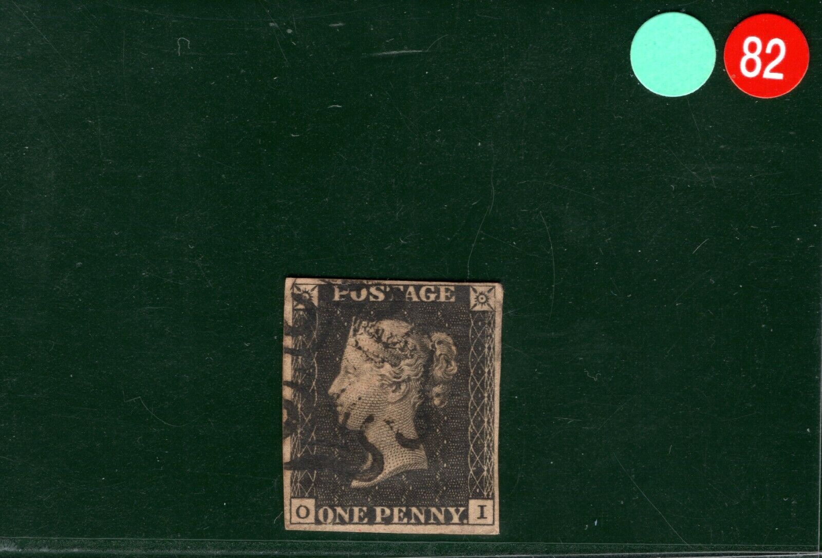 Gb One Penny Black 1840 Qv Stamp Sg2 1d Plate 10 Oi Used Mx Cat £950