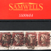 GB QV PENNY RED SG.7 1d Plate 10 (OG-OH) Plate 8 (BA-BB) PAIRS Cat £1,075- SS684