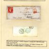 FRANCE Cover ROLLER CANCEL Paris 1857 GB Mail 40c Napoleon LADIES ENVELOPE FL27 - Image 7