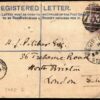GB CHES Cover RARE NUMERAL *733* Stockport 1885 *Marple Bridge* Registered N153c
