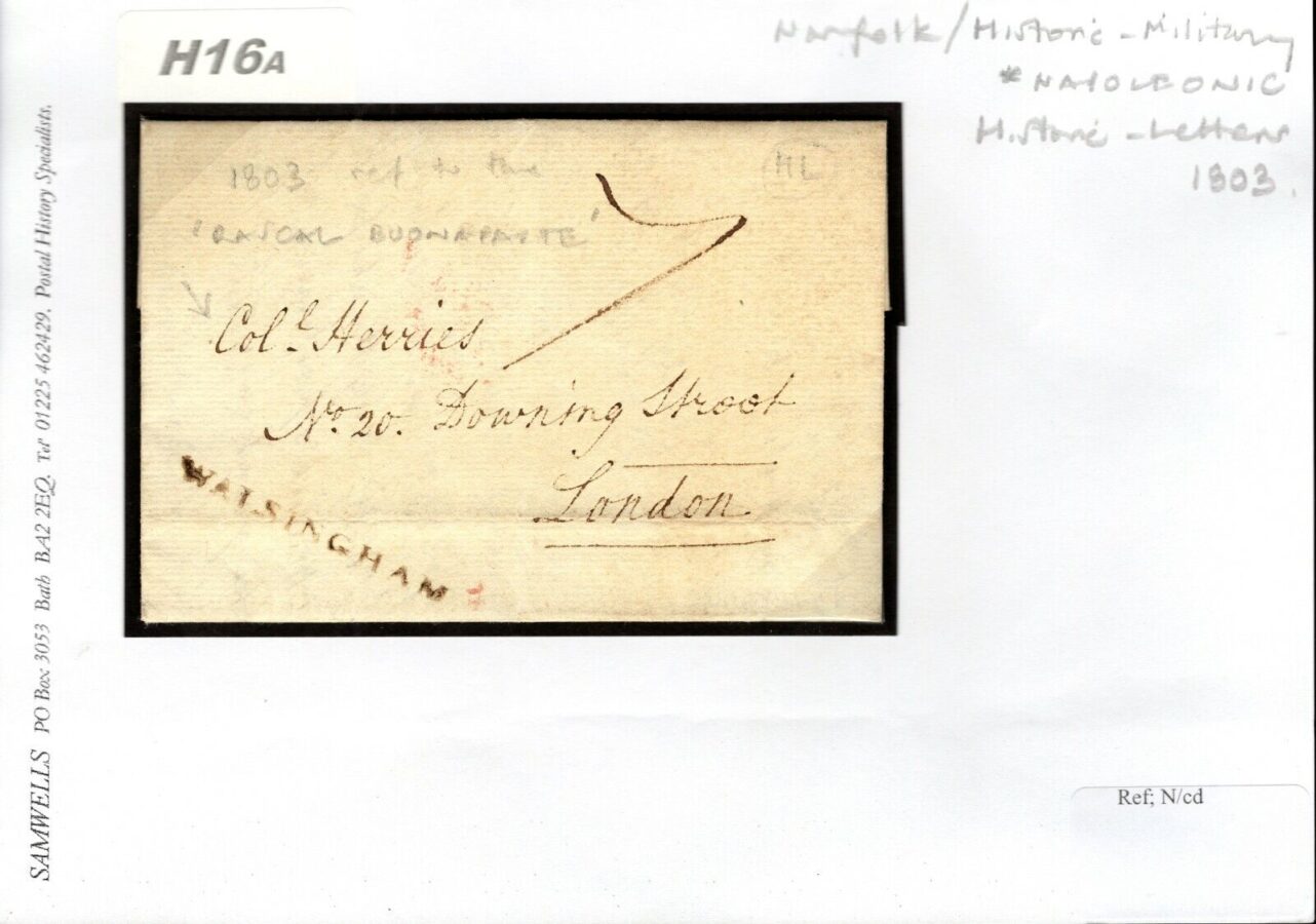 GB Cover HISTORIC LETTER re *RASCAL BONAPARTE* NAPOLEONIC WARS 1812 ...