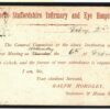 GB MEDICAL Stationery Card 1895 *Staffs Eye Hospital* RARE {samwells-covers}E263