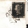 GB PENNY BLACK Cover 1841 *Melville Hospital* Kent NAVAL SURGEON Letter 730d - Image 3