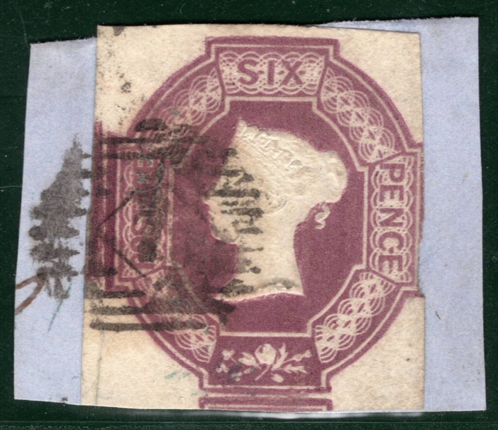 GB QV EMBOSSED Stamp SG.60 6d Purple (1854) Numeral Cat £1,000- REDG134 ...