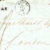 ITALY Cover GB QUARTERED SORTER Date-Stamp Unpaid Maritime Mail 1867 London M375 - Image 3