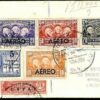 ECUADOR Cover *AERO* Overprint Air Mail Impressive Franking 1935 {samwells}Z94a