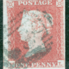 GB 1841 PENNY RED QV SG.8 BLUE-GREEN *583* Numeral NOTTINGHAM? Cat £250+ RRED91