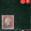 GB 1841 PENNY RED QV SG.8 BLUE-GREEN *583* Numeral NOTTINGHAM? Cat £250+ RRED91 - Image 4