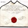 GB 1d Red Cover Yorks Driffield Pocklington Anchor Insurance Printed E 1855 G183