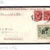 GB IOWCR RAILWAY 3d/2d Letter Stamp ISLE OF WIGHT Ryde KGV Cover 1920 RARE 26m - Image 3