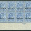GB KEVII SG.230s 2½d DLR Variety Double *SPECIMEN* Block CERT Cat £1k++* SS4510