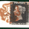 GB PENNY BLACK 1840 QV Stamp SG.2 1d Plate 1b (BG) *ORANGE-BROWN* MX Piece MSB3 - Image 5