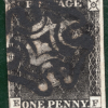 GB PENNY BLACK 1840 QV Stamp SG.2 1d Plate 3 (EF) *BLEUTE PAPER* Cat £800 RBR46