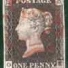 GB PENNY GREY-BLACK 1840 QV SG.3 1d Plate 3 (OK) VARIETY *K* Cat £500+ REDS72
