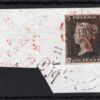 GB PENNY BLACK 1840 QV SG.2 1d Plate 7 *EAST HARPTREE* UDC Cancel {RPS Cert}SS22 - Image 6