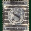 GB POSTMARK RARITY QV Stamp SG.169 5d Indigo BARRED *S* {ex Willcocks}PRED65 - Image 5