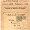GB QV Cover Front N.BRITISH Railway Letter Stamp *Feb 1891*Berwick Station EP567 - Image 3