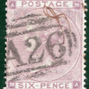 GB QV SG.85 6d Lilac (Hairlines) (1864) USED ABROAD GIBRALTAR Cat £250+ REDS156
