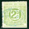GB RAILWAY LSWR 2d Letter Stamp RARE*Light Blue* BYFLEET Station Oval Used LIME7 - Image 5