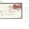 GB SG.167 Cover 1d Venetian Red Combination Cover France SG.166 {samwells} D137 - Image 3