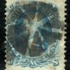 USA Classic Stamp Scott.72 90c Blue (1861) High Value Used Cat $600+ GOLD25