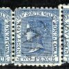 Australia States NSW QV SG.244var 2d (1887) Used STRIP 3 Perf VARIETY** PBLUE84 - Image 3