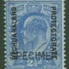 BECHUANALAND KEVII *SPECIMEN* Stamp 2½d UNLISTED SG.69var Superb LMM BLACK203