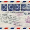 DOMINICAN REP Cover ST LUCIA Double FFC 1929 Forward LINDGERGH Flight RARE EP509