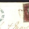 GB Cover Birmingham MISSENT Penny Red Salop Ludlow 1850 {samwells-covers}687c