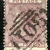 GB QV Stamp SG.70a 6d Lilac/AZURE PAPER Repaired* Used Fair Cat £950- XRED74