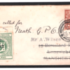 GB Wales Mon NEATH BRECON RAILWAY Rare *3d* Letter Stamp 1920 KGV Cover R56c