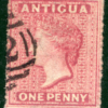 ANTIGUA QV Classic Stamp SG.5 1d Rosy Mauve (1863) Used A02 Cat £80+ RBLUE42