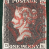 GB PENNY GREY-BLACK 1840 QV SG.3 1d Plate 1a (DE) Bright Red MX Cat £500 REDG111