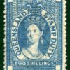 Australia QUEENSLAND Chalon POSTAL FISCAL SG.F19 2s Blue Mint LMM c£250 BRBLUE17