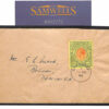 DOMINICA KGV HIGH VALUE 5s Very Fine Used Cover *Roseau* ATTRACTIVE 1949 MS2275 - Image 3