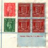 GB Channel Islands GUERNSEY Cover *Banknote Paper* 1d IMPRINT BLOCK Franking 81e