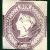GB QV EMBOSSED Stamp SG59 6d Dull Lilac (1854) Light Numeral Used c£1,000 LRED64