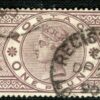 GB QV High Value Key Stamp SG.185 £1 Brown (1884) MD Used Cat £3,000+50% GOLD73 - Image 5