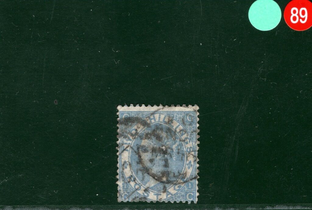 GB QV Stamp SG.120a 2s Cobalt (GC) Used Dated 1869 Duplex Cat £3,000
