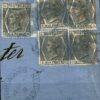 GB SG.147 6d Plate 16 Birmingham *BLUE NUMERAL* Cancel 1878 Piece c£450++ SS244